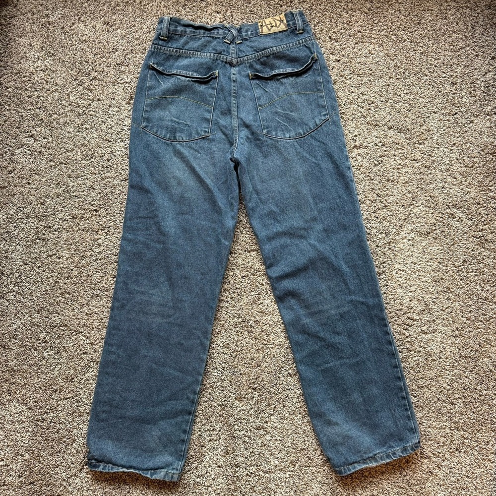 Avirex Jeans Mens Size 29 x 30  Baggy Embroidered Y2K 90s Skate Hip Hop RARE - Picture 2 of 11
